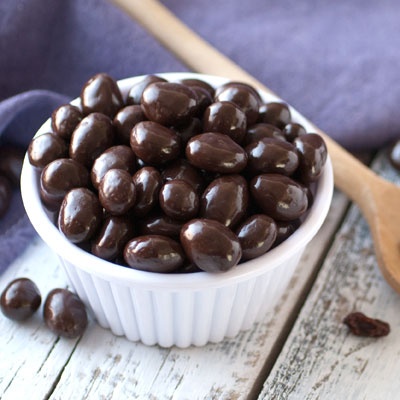 Dark Belgian Chocolate Raisins, 1 lb
