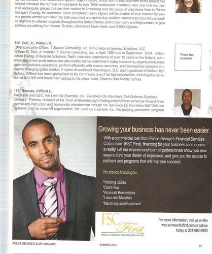 Dr. Thomas Named One of Top 125 Leaders in Prince George's County, August 2013