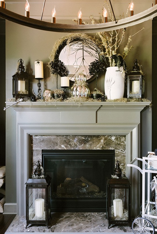 Fireplace Mantel Decoration by Classic Interior Designs Inc - Interior Decorator Fresno Clovis