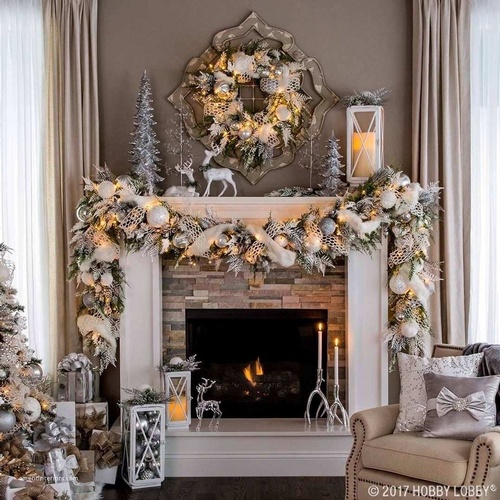 Fireplace Mantel Decor by Classic Interior Designs Inc - Interior Decorator Fresno