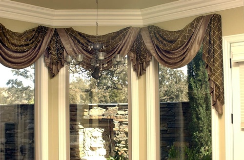 Living Room Window Valance Fresno CA by Classic Interior Designs Inc