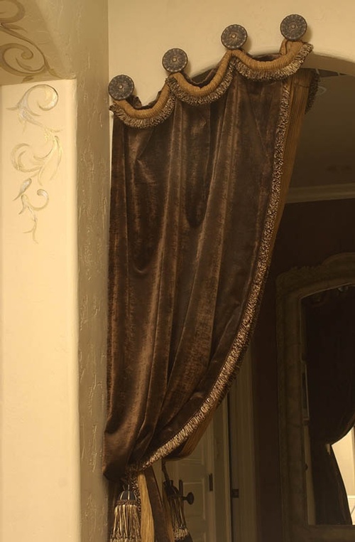 Velvet Curtains and Valance Fresno CA by Classic Interior Designs Inc