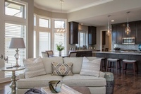 Modern Living Room Design Mission Reserve, KS by R Designs, LLC
