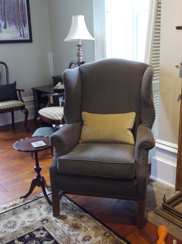 Reupholstery Chair Milton Farmhouse - Interior Decorating in Oakville ON by Parsons Interiors Ltd.