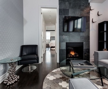 Feature Wall Fireplace - Certified Interior Design Specialist Oakville at Parsons Interiors Ltd.