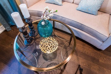 Living Room Coffee Table - Interior Design Consultant Oakville at Parsons Interiors Ltd.
