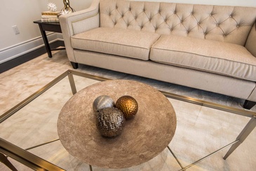 Living Room Coffee Table Accessories - Interior Decorating Services Mississauga by Parsons Interiors Ltd.