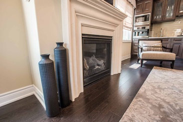Second Floor Family Room Fireplace Accessories - Interior Design Oakville by Parsons Interiors Ltd.