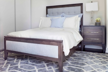 Transitional Bedroom - Custom Bedding in Oakville ON by Parsons Interiors Ltd.