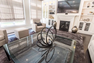 Family Room Custom Coffee Table Mississauga by Parsons Interiors Ltd.