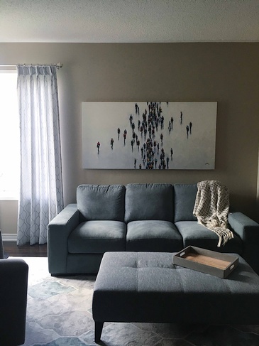 Transitional Living Room - Custom Home Decor in Oakville ON by Parsons Interiors Ltd.