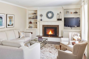 Family Room - Living Room Interior Design Mississauga ON by Parsons Interiors Ltd.