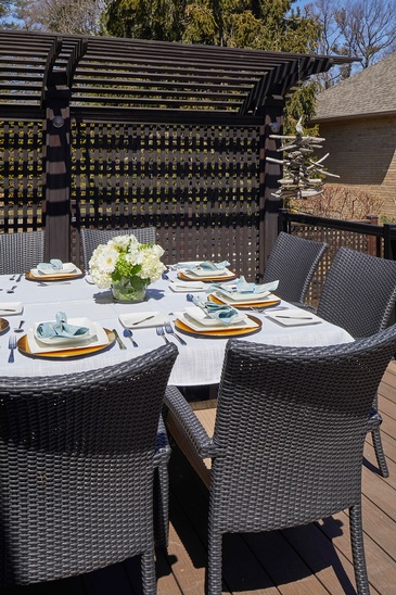 Outdoor Patio Furnishings Oakville ON by Parsons Interiors Ltd.