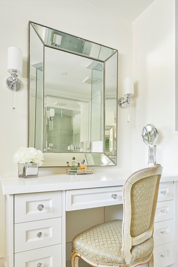 Master Bathroom Make-Up Vanity Custom Millwork - Bathroom Design Oakville by Parsons Interiors Ltd.