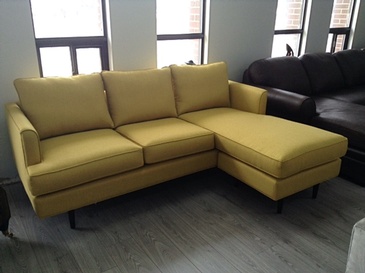 Yellow Corner Sofa Bed at ViVi Upholstery - Custom Furniture Upholstery in North York