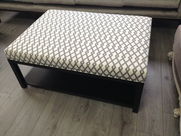Upholstered Fabric Ottoman at  ViVi Upholstery  - Custom Furniture Manufacturing GTA