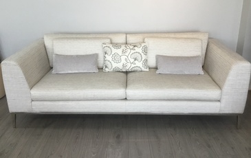 Off-White Studio Couch at ViVi Upholstery - Custom Furniture Upholstery in North York 