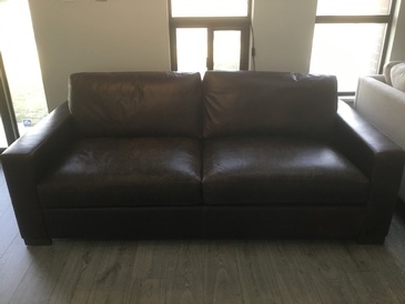 Dark Brown 2 Seater Sofa at  ViVi Upholstery - Custom Furniture Upholstery GTA