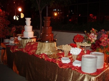 Chocolate Fountain on Ice Sculpture by Festive Ice Sculptures