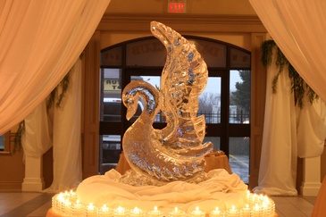 Lighted Table Centerpiece Wedding Ice Sculptures in Cambridge by Festive Ice Sculptures