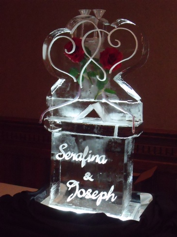 Wedding Ice Luge by Festive Ice Sculptures in London