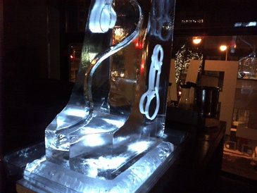 Best Ice Luge Sculpture Cambridge Ontario by Festive Ice Sculptures