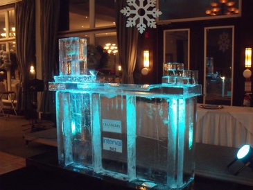 Ice Bar in Oakville Ontario by Festive Ice Sculptures