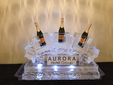 Corporate Ice Logo by Festive Ice Sculptures in London