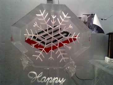 Best Corporate Ice Logo Carving by Festive Ice Sculptures in London