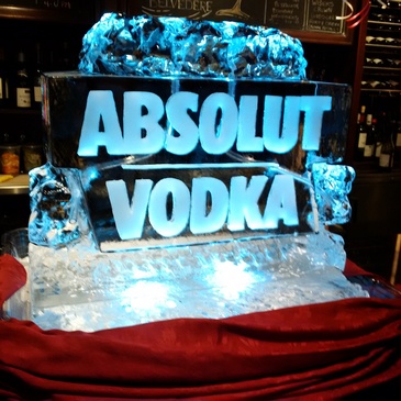 Absolute Vodka Ice Luge by Festive Ice Sculptures