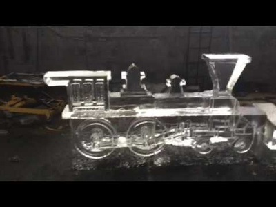 FestiveIce Ice Sculpture The Train Engine By Rich The Ice Guy