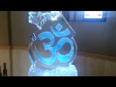 Creative symbolic ice sculpture at a function