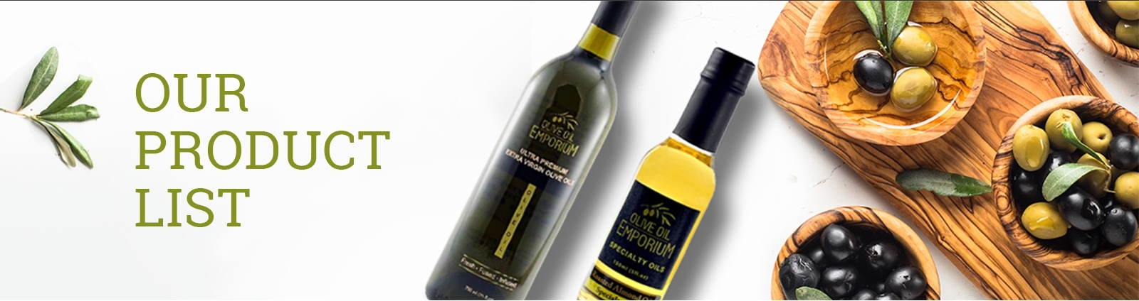 Our Product List - Olive Oil Emporium | Olive Oil and Vinegar Tasting Bar - Toronto