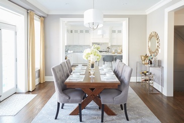 Neutral With Touch of Ochre - Dining Room Renovations GTA by Royal Interior Design Ltd.