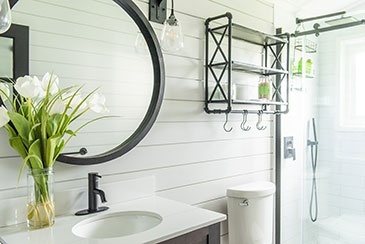 Cottage Bathroom Renovations Stouffville by Royal Interior Design Ltd.