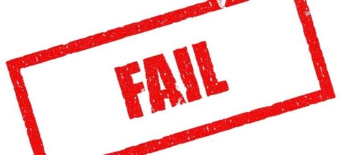 Stamp that says fail