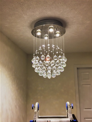 Chandelier Installation in Mississauga by H MAN ELECTRIC 