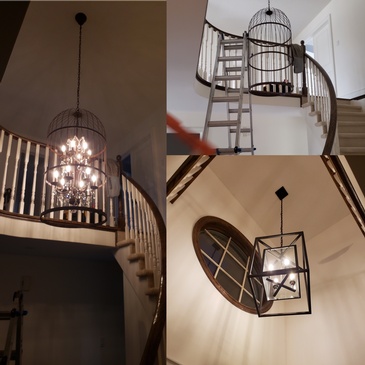 Chandelier Installation in Milton by H MAN ELECTRIC 