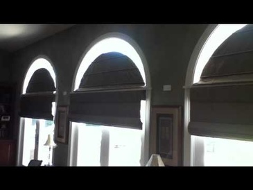 Motorized Lutron Arched Shades