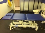 Blue and White Hospital Examination bed