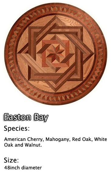 Easton Bay Decorative Wood Floor Medallion Sample - Al Havner and Sons Hardwood Flooring