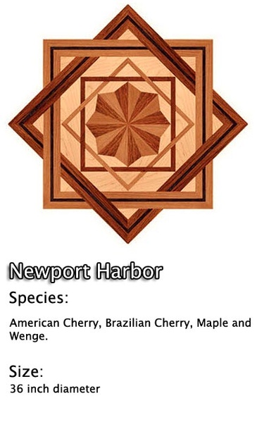Newport Harbor Hardwood Floor Medallion Sample - Al Havner and Sons Hardwood Flooring