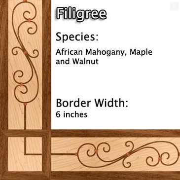 Filigree Hardwood Floor Border Sample - Al Havner and Sons Hardwood Flooring