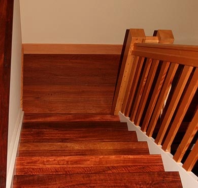 Santos Mahogany Boxed Stairs - Stair Installation by Al Havner and Sons Hardwood Flooring