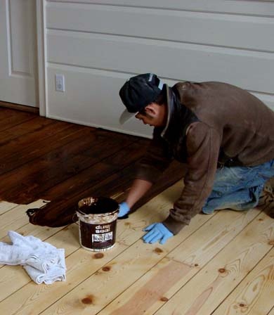 Staining Floors in Dearborn MI by Al Havner and Sons Hardwood Flooring