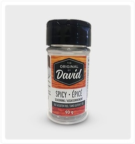 The Original by David Inc. Spicy . Épicé  Seasoning - Salt Free Food Products 