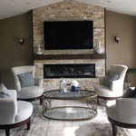 Decorative Fireplace in Living Room - Home Renovations Hanmer by INTERIORS by NICOLE