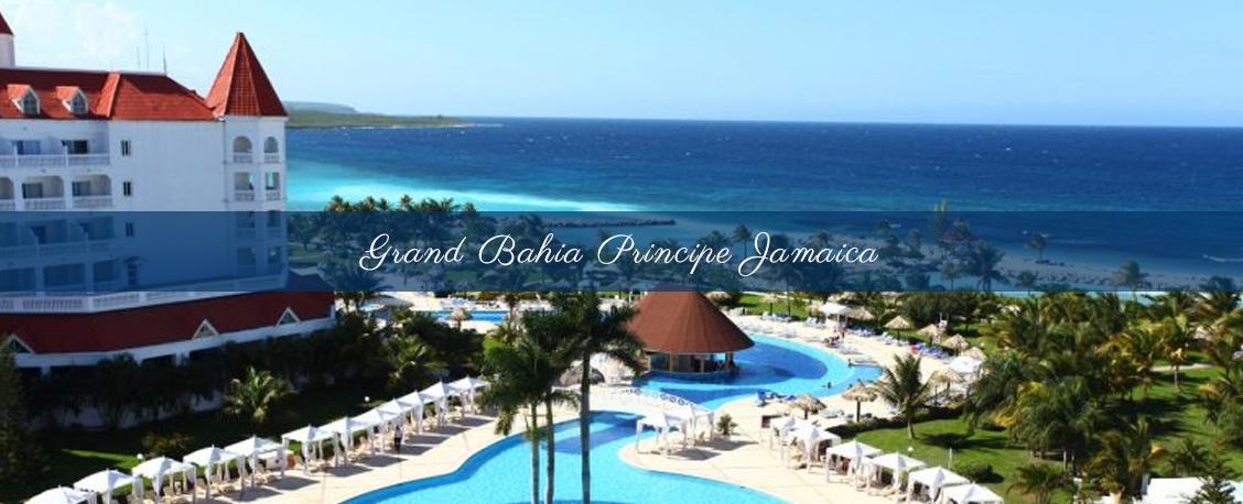 Aerial view of  romantic wedding at Grand Bahia Principe Jamaica