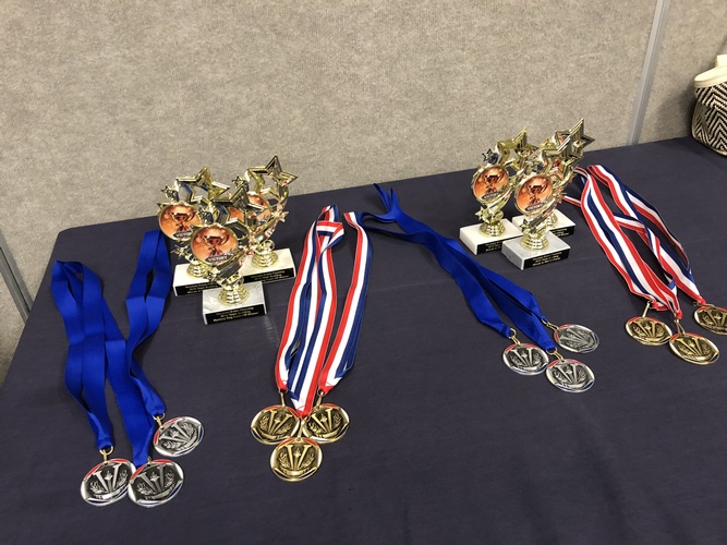 Display of medals at Community Event Parties set up by Houston Event Planning
