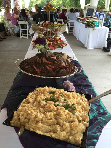 Buffet Menu set up at a Wedding Catering by Christie's Catering - Catering Services Tacoma 